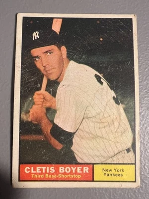 1961 Topps Baseball - Cletis 'Clete' Boyer (New York Yankees) #19 - En muy buena condición Foto 1 de 2