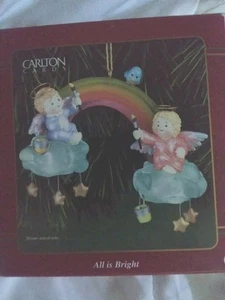 Carlton Cards Heirloom Collection All Is Bright Angel Rainbow Christmas Ornament - Picture 1 of 4