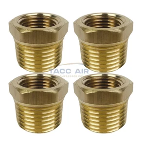 4 PZ Adattatore Boccola Riduttore Esagonale 1/2" Maschio x 3/8" Femmina Raccordo Riduzione Tubo - Foto 1 di 6
