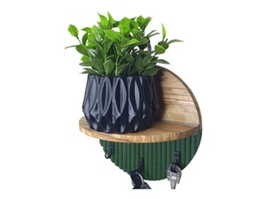 Sage Colour KEY HOLDER for Wall Shelf, Key Organizer, Olive Wood Key Holder - Picture 1 of 18
