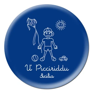 MAGNETE CALAMITA SPILLA PORTACHIAVI APRIBOTTIGLIA COLLANA CLIP BIMBO PICCIRIDDU - Picture 1 of 1