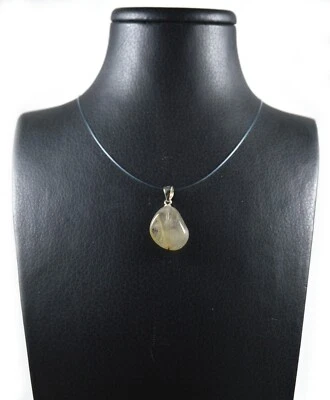 Ciondolo in Quarzo Rutilato e Argento 925 Made In Italy - Immagine 1 di 4