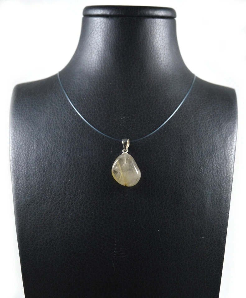 Ciondolo in Quarzo Rutilato e Argento 925 Made In Italy - Immagine 1 di 4