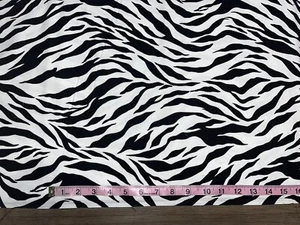 NEW~BTY~Fabric~Lightweight Corduroy~Black/White~Zebra~Animal Print~B&W - Picture 1 of 1