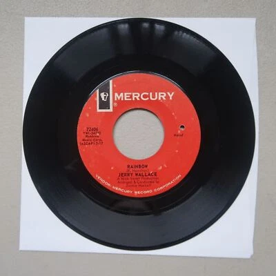JERRY WALLACE RAINBOW/TIME MERCURY RECORDS VINYL 45 VG 23-122 - Image 1 of 2