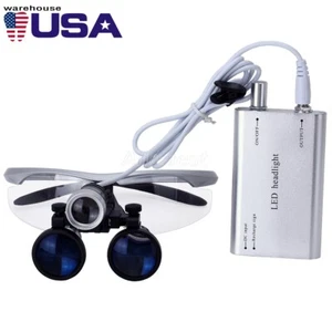 Lupa binocular quirúrgica dental dental EE. UU. 3,5X con luz de cabeza LED - Imagen 1 de 12