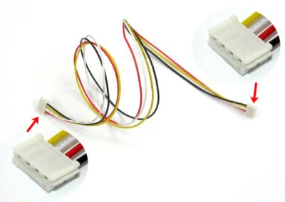 4-Pin JST-EH 2.5mm double female connector housing extension cable 40cm x 5 - Image 1 of 4