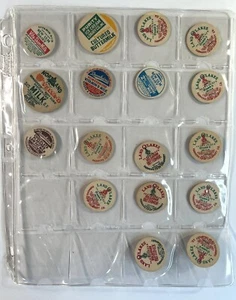 MINNESOTA VINTAGE MILK CAP COLLECTION * ROSEAU NEW ULM ST JAMES MINNEAPOLIS ETC - Picture 1 of 2