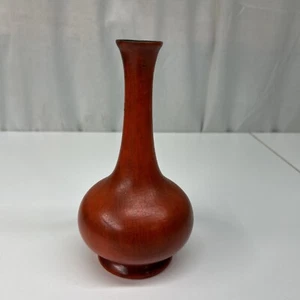 Vintage Haeger Pottery Brushed Red Retro Mid Century Modern Bud Vase - Picture 1 of 5