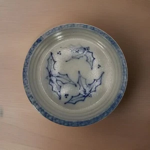 Eldreth Pottery Pie Plate 2013 Holly Leaves No Chips Or cracks - Picture 1 of 5