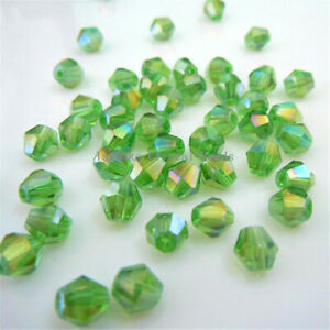 U Pick 6mm 48PCS Bicone Crystal Beads Glass Beads Loose Spacer Beads