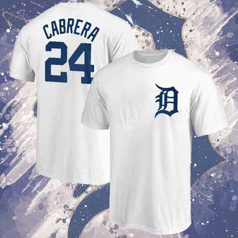 HOT Miguel Cabrera Detroit Tigers Team Name & Number T-Shirt Baseball Gift Fan Cover