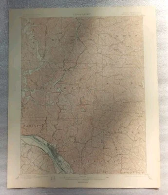 ORIGINAL IRONTON OHIO KENTUCKY GEOLOGICAL SURVEY TOPO MAP TOPOGRAPHICAL 1906 - Image 1 of 4
