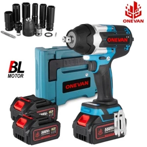 1800Nm 1/2" Cordless Electric Impact Wrench Drill Gun Ratchet Driver 2 Battery - Picture 1 of 10