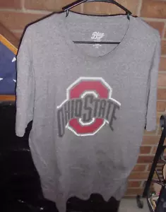Camiseta usada OHIO STATE BUCKEYES gris logo desgastado AZUL 84 marca XXL - Imagen 1 de 3
