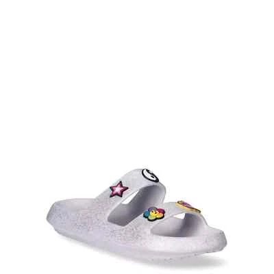 Joe Boxer Women's Double Band Emoji Slide Sandals, Size 11 - Image 1 of 4