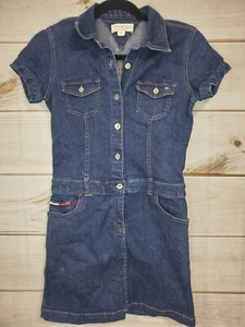 Tommy Hilfiger Damenkleid 12 blau Denim mit Knopfleiste Vintage 90er Y2K Vintage Vintage - Bild 1 von 13