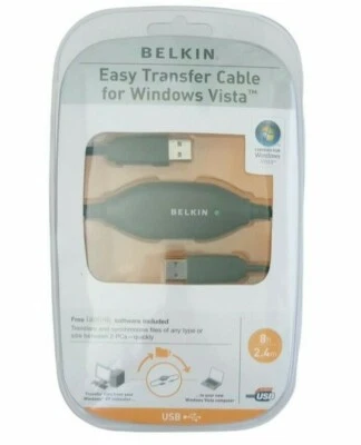 Belkin Easy Transfer Cable for Windows Vista F5U258 Factory Sealed - Image 1 of 2