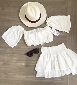 Summer Set High Waist Skirt Off Shoulder Top - Picture 1 of 2