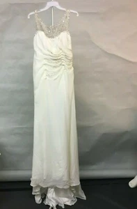 9043 ALFRED ANGELO SAPPHIRE IVORY/LT SZ 12 $499 WEDDING GOWN DRESS - Picture 1 of 3