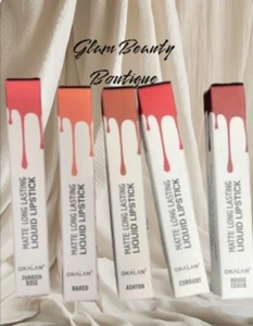 Okalan 6pc Matte Long Lasting Liquid Lipsticks. All 6 Colors. Smooth Glide Wear - Picture 1 of 2