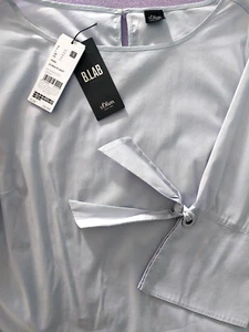 Damen s.Oliver Black Label Bluse Tunika 42 blau hellblau Baumwolle mit Elasthan - Bild 1 von 9