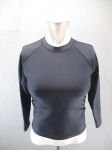 Hanna Andersson Size 8 Boys Black Crew Neck Long Sleeve Fitted Athletic Top 302 - Picture 1 of 11