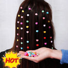 Damen Mädchen Mini Kunststoff Haarklaue Clips Griffe Süßigkeitenfarbe Perlen Kopfbedeckung