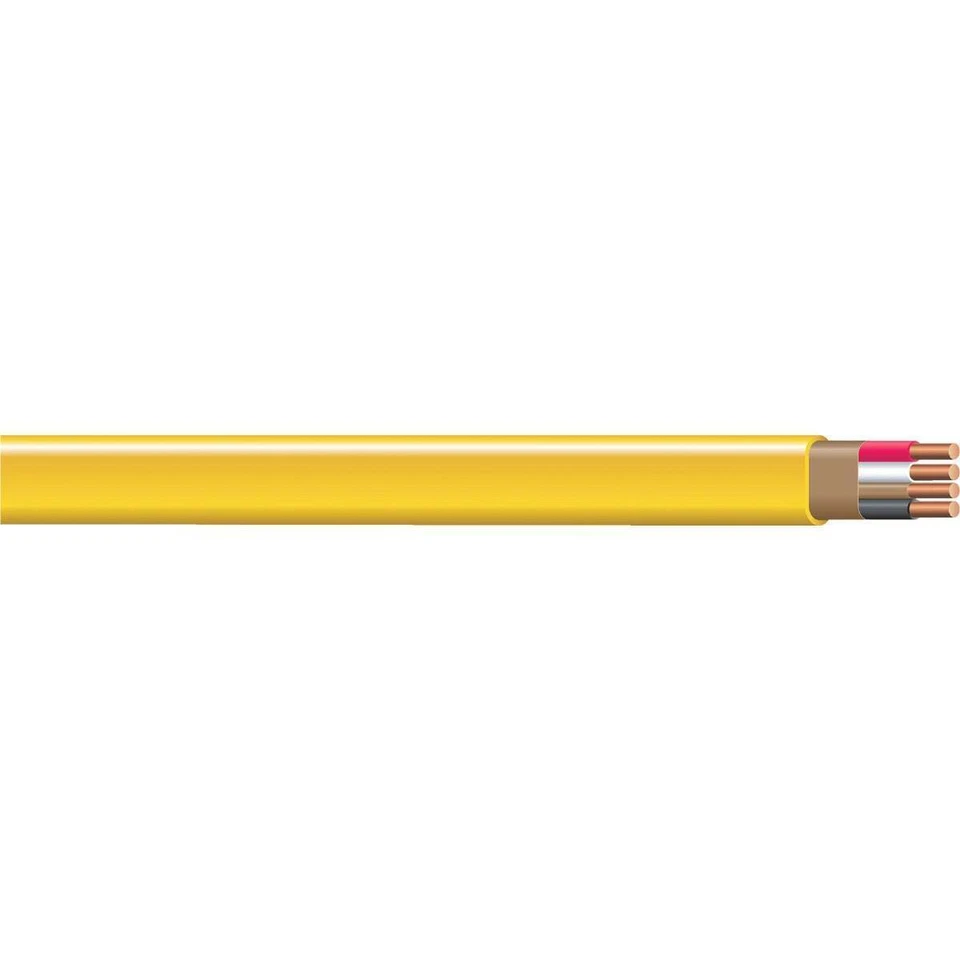 Romex 63947655 600V 12 AWG 3 Conductor Nonmetallic Building Cable - Yellow, 250 ft