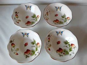 4 x COALPORT STRAWBERRY BOWLS - 6" / 15cm - Picture 1 of 6