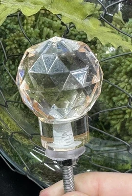 1 maçaneta de armário de vidro rosa vintage pêssego móveis armário ferragens porta puxador - Imagem 1 de 4