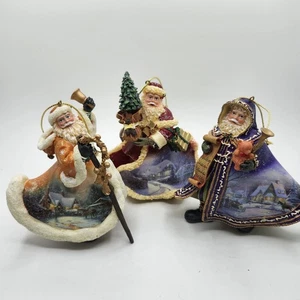 Thomas Kinkade Old World Santa Ornament Set #4 Ashton-Drake w/ COA New Open Box - Picture 1 of 20