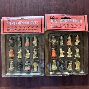 Vintage Halloween 12 Piece Mini Ornament Decorations, Set Of 12, NOS/deadstock - Picture 1 of 5