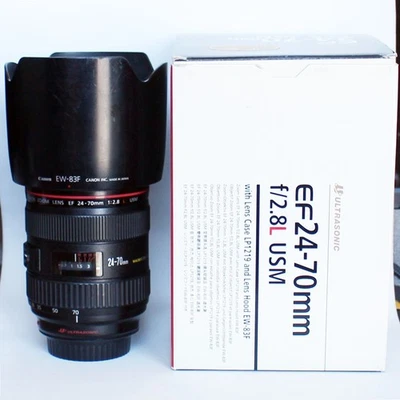 Lente Canon EF 24-70 mm f/2,8 L USM con filtro Kenko y capucha EW-83F [7276] Foto 1 de 4