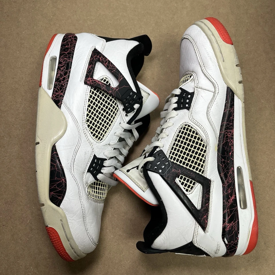 Talla 10.5 - Jordan 4 Retro Pale Citron, Bright Crimson 2019 Foto 1 de 4