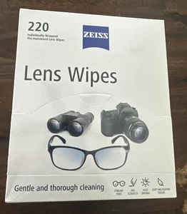 Zeiss Pre-Moisturized Lens Cleaning Wipes, 220 pcs White 220 Free Shipping - Picture 1 of 2