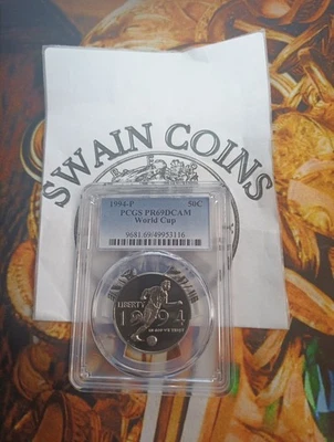 1994 P 50C World Cup Commemorative PCGS PR69DCAM EQ115 - Image 1 of 3