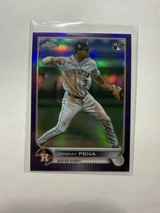 Tarjeta de novato 2022 Topps Chrome Update Jeremy Peña refractor púrpura RC #USC136 - Imagen 1 de 2