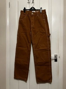 Bershka Tan Straight Fit Carpenter Jeans Size EU38 UK10 - Picture 1 of 3