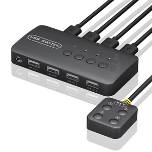 KVM USB Shared Controller Adapter 4 EingäNge 4 AusgäNge für Laptop Comput9133 - Bild 1 von 9