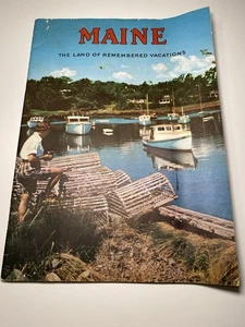 Folleto de turismo de viajes de Maine de colección años 60 La tierra de las vacaciones recordadas - Imagen 1 de 15