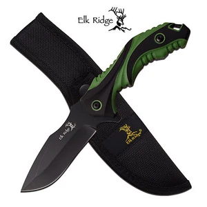 Elk Ridge Fixed Blade Green Knife ER-564GN - Picture 1 of 5