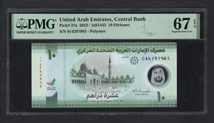 United Arab Emirates 10 Dirhams 2022/AH1443 P37a Uncirculated Grade 67 - Picture 1 of 2