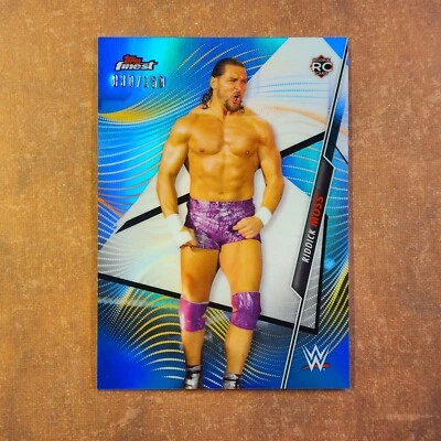 3-02-06 PWE 2020 topps finest wwe #28 riddick moss blue refractor rc rookie /150 - Image 1 of 2
