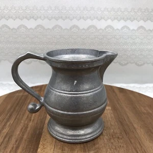 Vtg Pewter Creamer Stamped USA 8oz - Picture 1 of 8