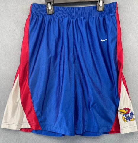 Nike Team Dri-Fit Basketball Shorts Men's M Red White Blue Kansas Jayhawk's KU Cover