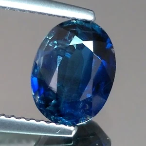 2.37cts 9x7mm Oval Deep Kashmir Blue Natural Kyanite Loose Genuine Gemstones - Picture 1 of 4