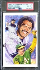 1990-92 Legends Magazine Postcard #3 REGGIE JACKSON Yankees Athletics PSA 6
