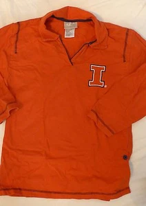 Girls L Fighting Illini Reebok Stretch 3/4 Sleeve Shirt Orange - Picture 1 of 5