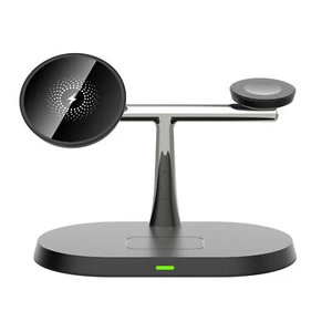 3in1 Magnetic Wireless Charger Station For iWatch 8/SE/7/6/5 iPhone 14/13 Pro/12 - Picture 1 of 19